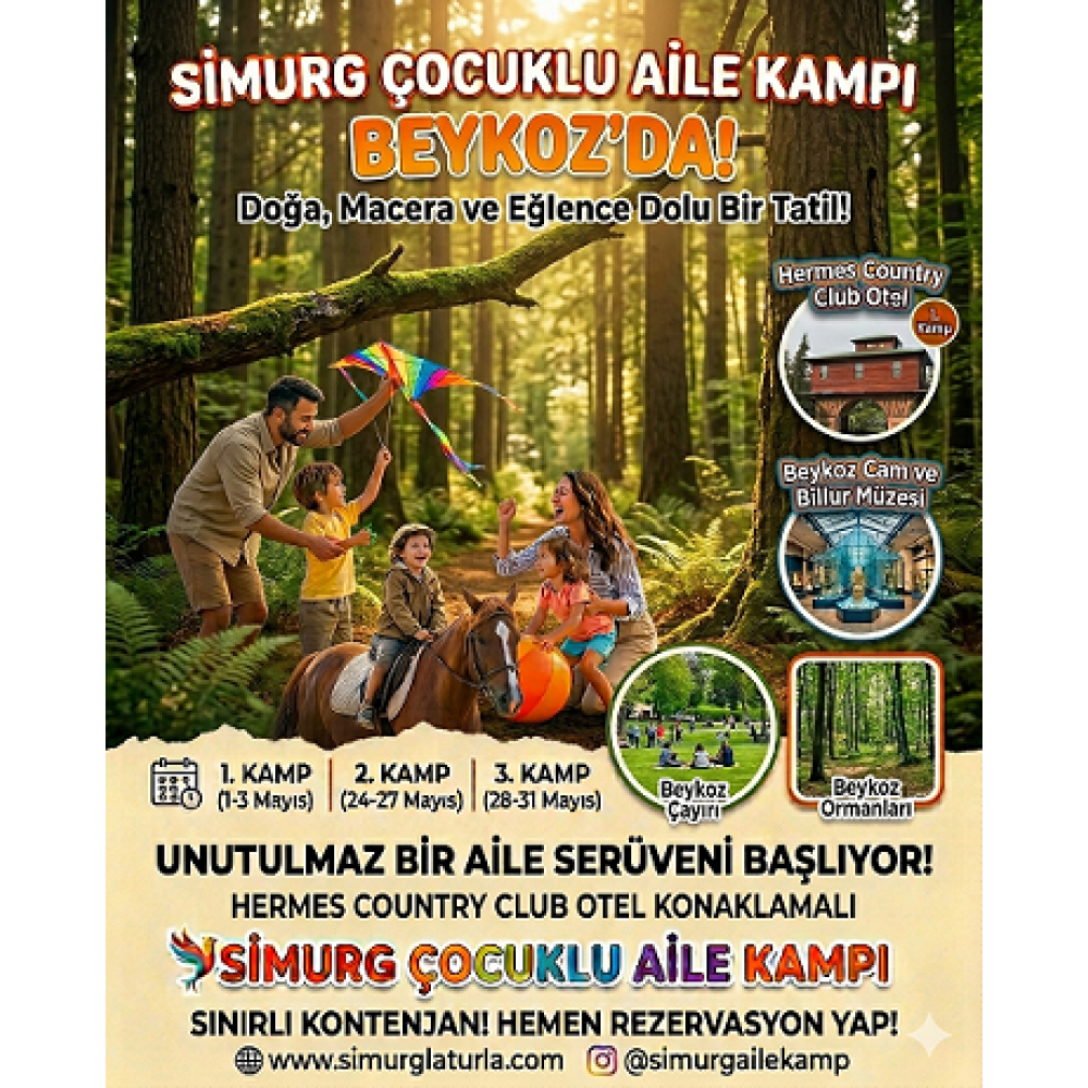 01-03 Mayıs Beykoz Çocuklu Aile Kampı(2 Gece 3 Gün)